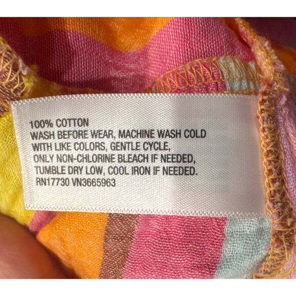 Cat & Jack Striped Gauzy Dress Girls Size 5T Multicolor Colorful Pockets Bright - Picture 8 of 9